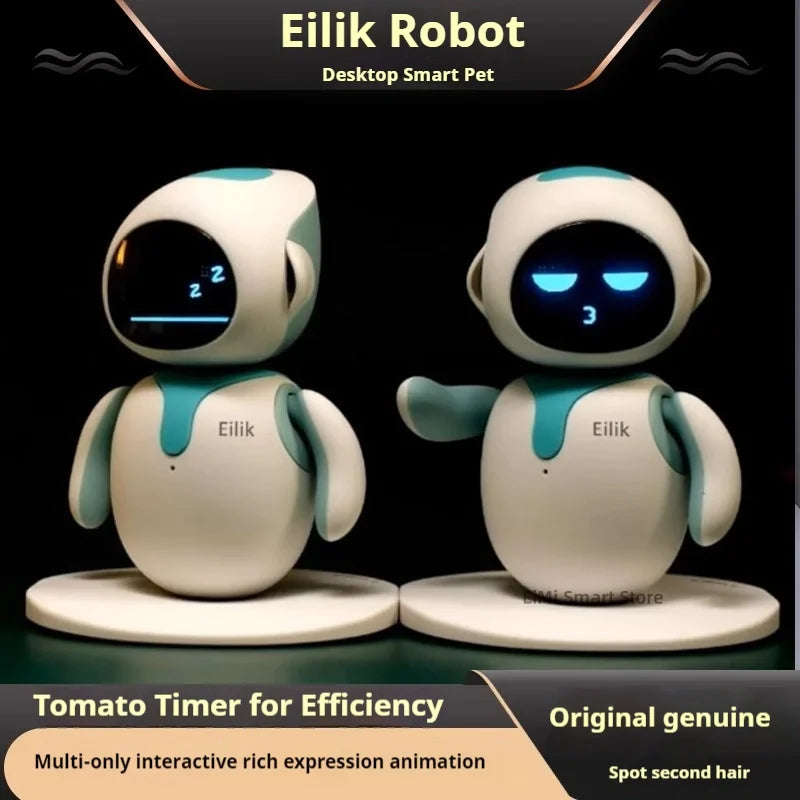 Eilik Smart Robot - AI Emotional Companion with Interactive Features, Voice Modes, and Cute Design | Perfect Gift in Blue & Pink